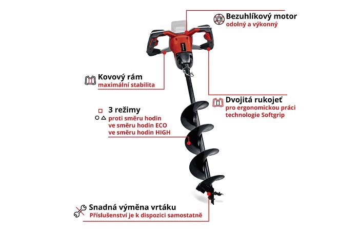 Einhell GP-EA 18/150 Li BL-Solo földfúró Einhell GP-EA 18/150 Li BL-Solo földfúró