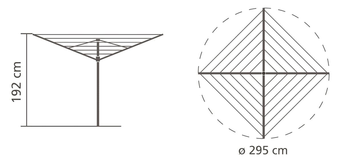 Ruhaszárító Brabantia Topspinner 50m Ruhaszárító Brabantia Topspinner 50m