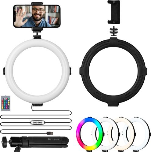 Eternico Mini Tripod T-10 miniállvány + Eternico Ring Light 8" RGB