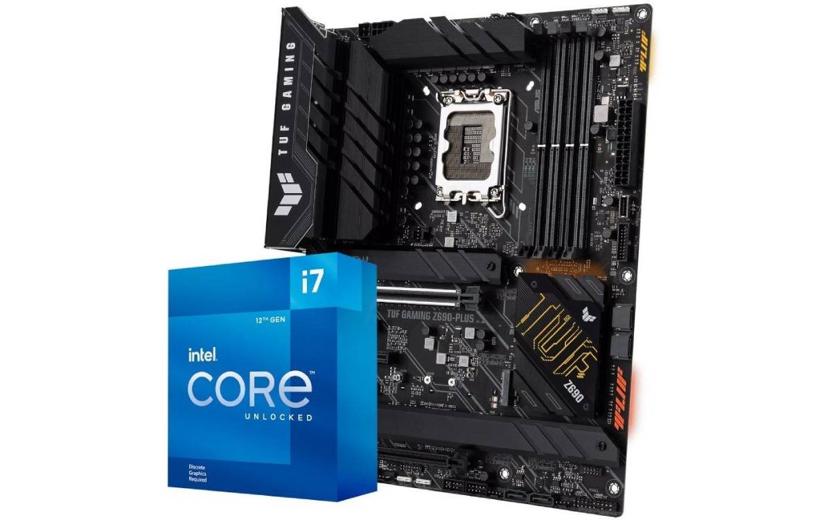 Intel Core i7-12700K processzor és ASUS TUF Gaming Z690-Plus alaplapkészlet