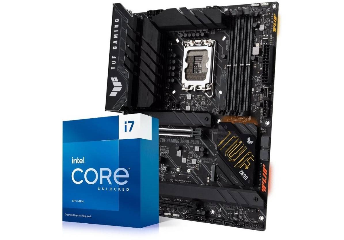Intel Core i7-13700K processzor és ASUS TUF Gaming Z690-Plus alaplapkészlet