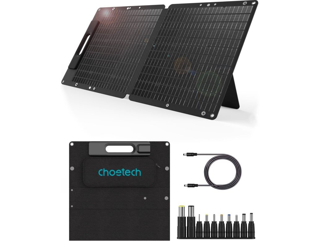 ChoeTech 60W Foldable Fully ETFE laminated Solar Charger napelem