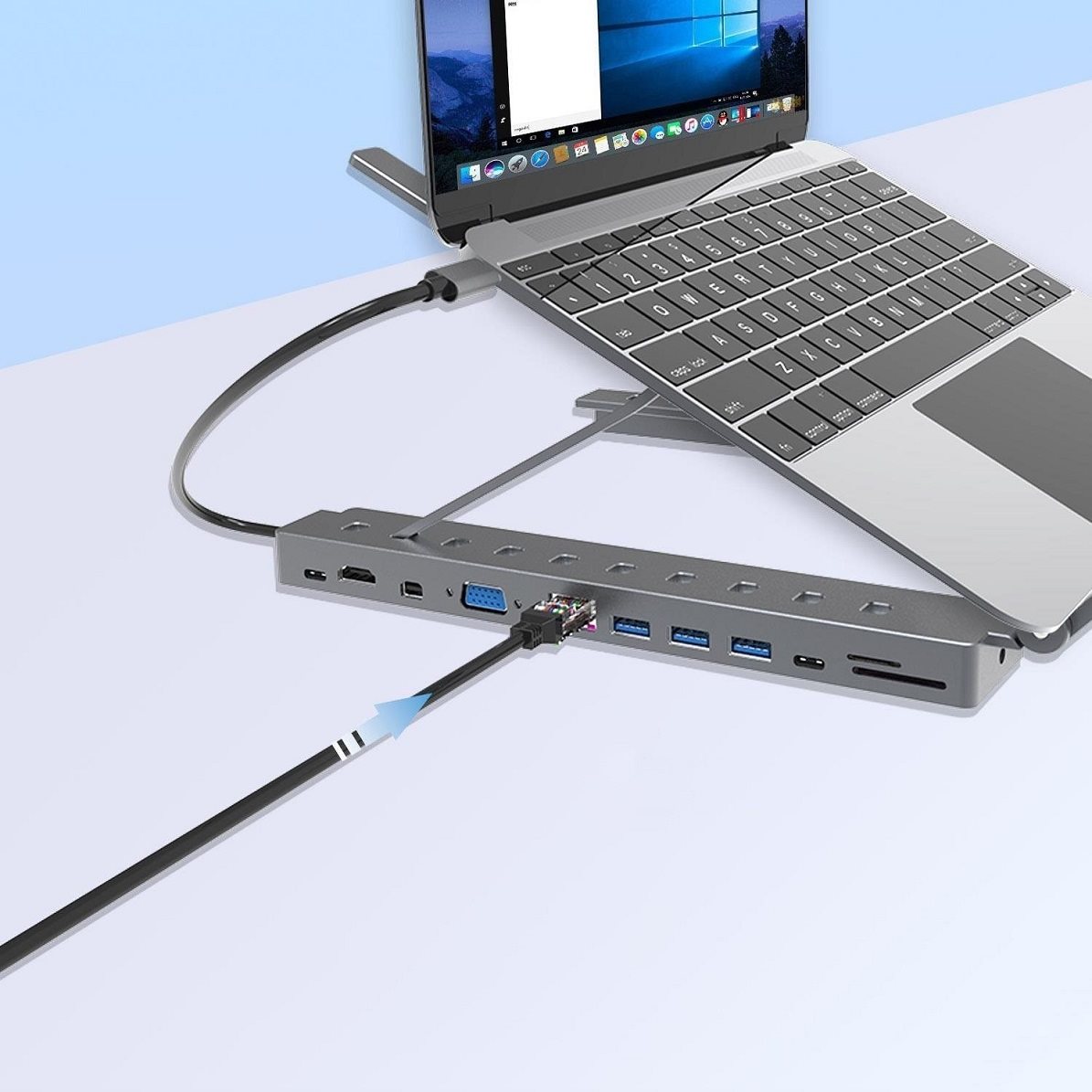 Choetech összecsukható dokkoló állomás + laptop állvány