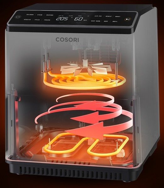 Forrólevegős sütő Cosori Dual Blaze 6,4L SMART grey