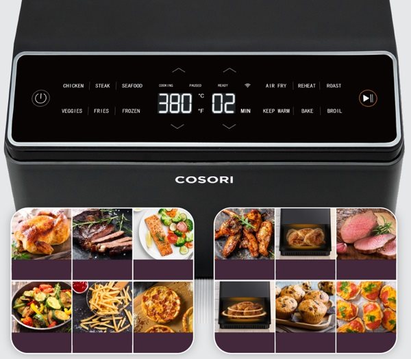 Forrólevegős sütő Cosori Dual Blaze 6,4L SMART grey