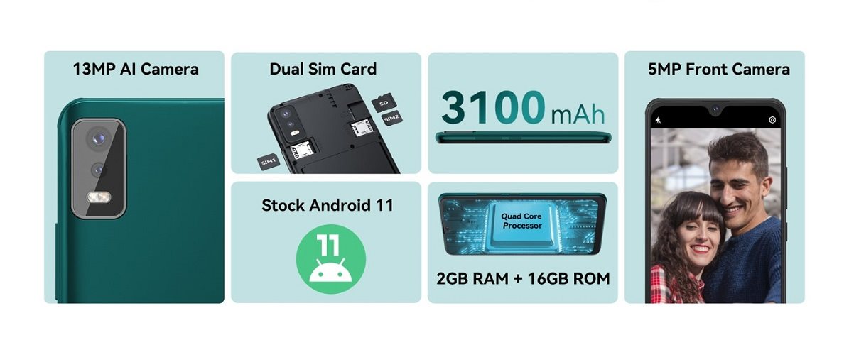 Cubot Note 8 zöld mobiltelefon