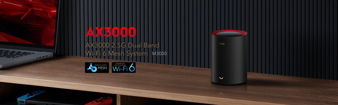 WiFi rendszer CUDY AX3000 WiFi 6 Mesh 2.5G Solution 1 pack Wi-Fi rendszer
