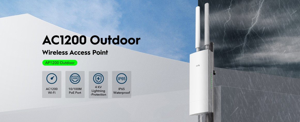 CUDY AC1200 WiFi Outdoor Access Point Wi-Fi Access Point Wi-Fi 5-tel