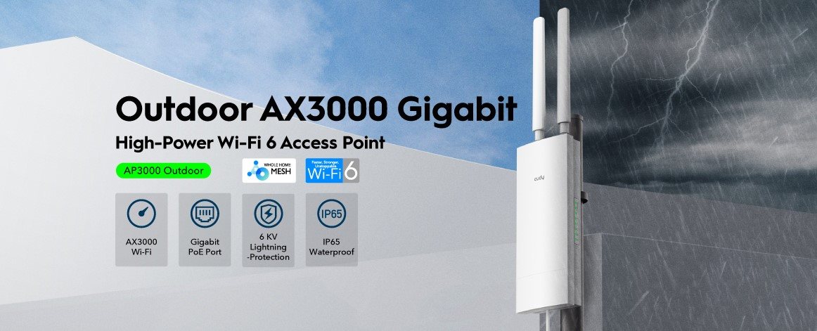 CUDY AX3000 High Power WiFi 6 2.5G Outdoor Wi-Fi Access Point WiFi 6-tal CUDY AX3000 High Power WiFi 6 2.5G Outdoor Wi-Fi Access Point WiFi 6-tal