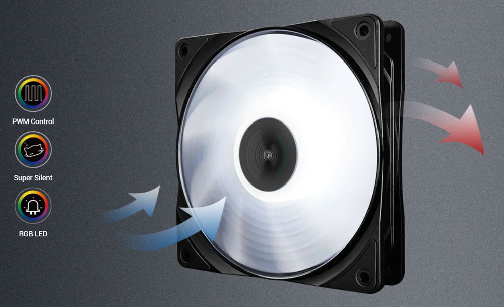 DeepCool CF120 3 az Plus számítógép ventilátor RGB háttérvilágítással DeepCool CF120 Plus számítógép ventilátor RGB háttérvilágítással