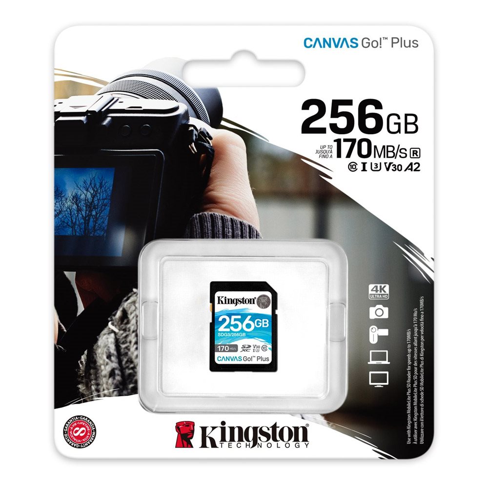 Kingston SDXC 256GB Canvas Go! Plus 