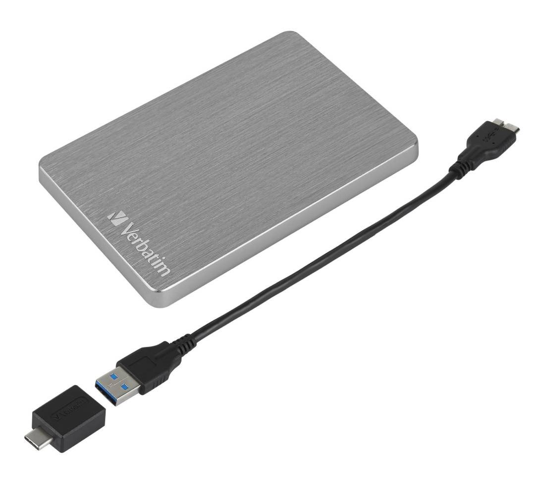 Verbatim 2.5“ Store 'n' Go ALU Slim külső merevlemez 1TB kapacitással