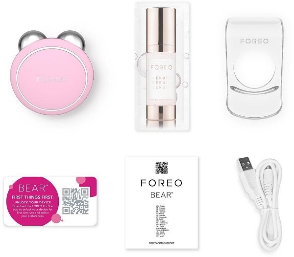 FOREO BEAR mini Pearl Pink arctisztító kefe