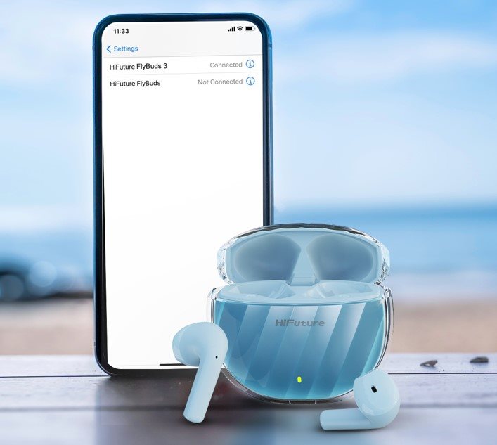 HiFuture FlyBuds 3 vezeték nélküli fülhallgató, kék