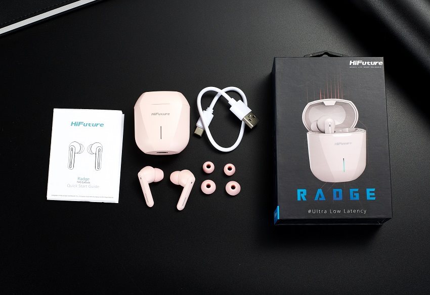 HiFuture Radge Pink vezeték nélküli fülhallgató mikrofonnal