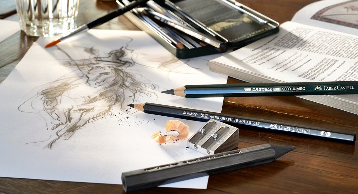 Faber-Castell Aquarelle grafit ceruzák fém dobozban Faber-Castell Aquarelle grafit ceruzák fém dobozban