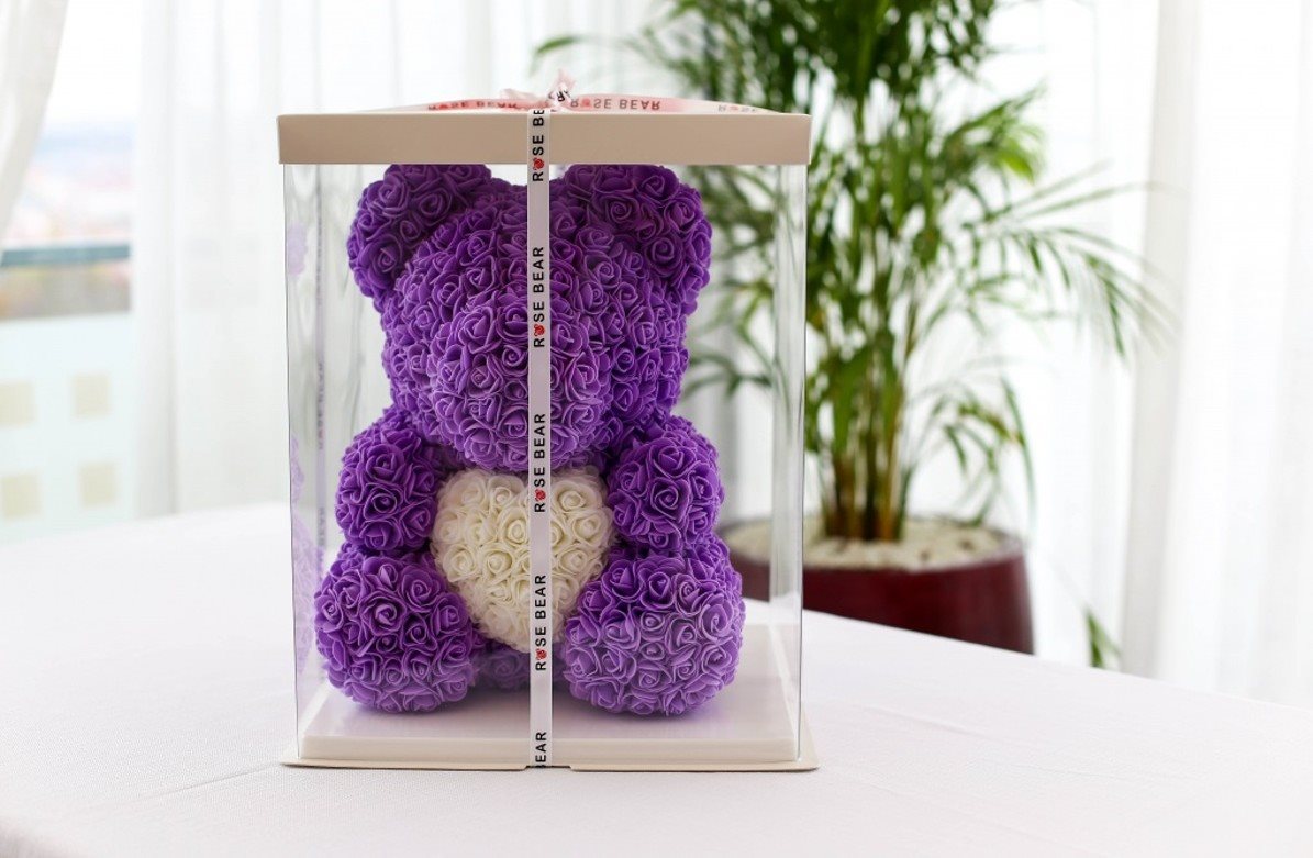 Medvídek z růží Rose Bear Růžový Rose Bear