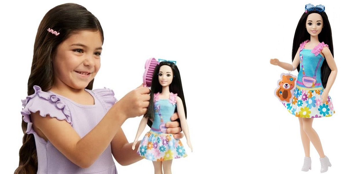 Barbie baba Az első Barbie babám - Fekete lány mókussal 