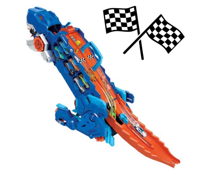 Hot Wheels City T-Rex nyerges vontató fényekkel és hangokkal