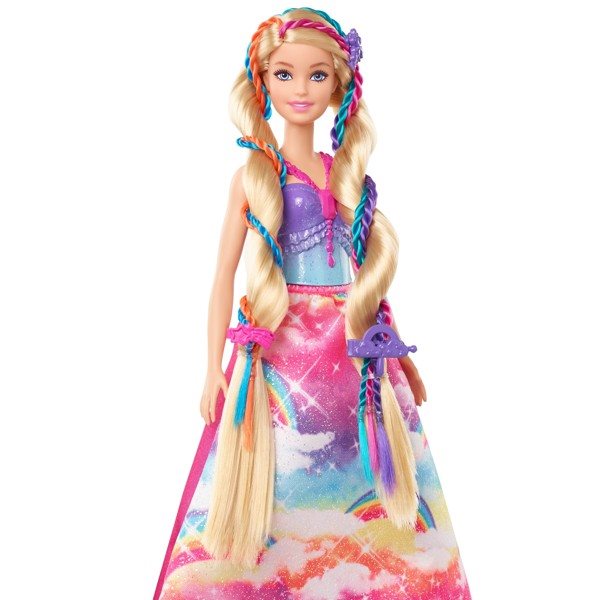 Barbie hercegnő színes hajjal, szett 