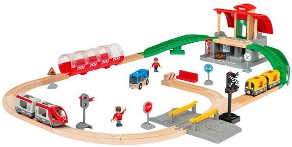 Vasútállomás Brio World 33989 kisvasút szett csomópont 