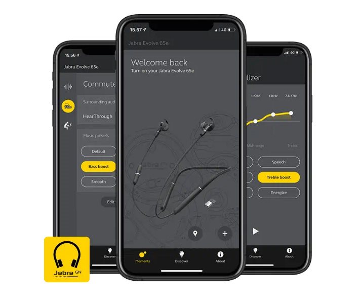 Jabra Evolve 65e vezeték nélküli fülhallgató