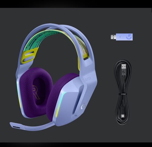 Logitech G733 Lightspeed RGB lilac gamer fejhallgató
