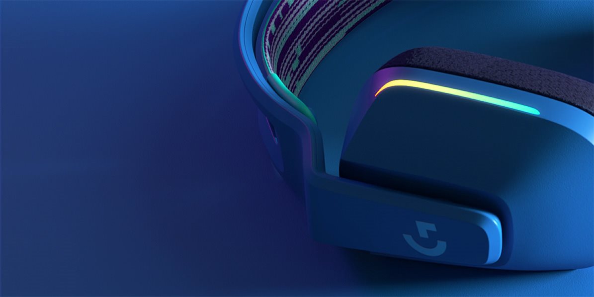 Stílusos RGB-háttérvilágítás Logitech G733 Lightspeed RGB gamer fejhallgató