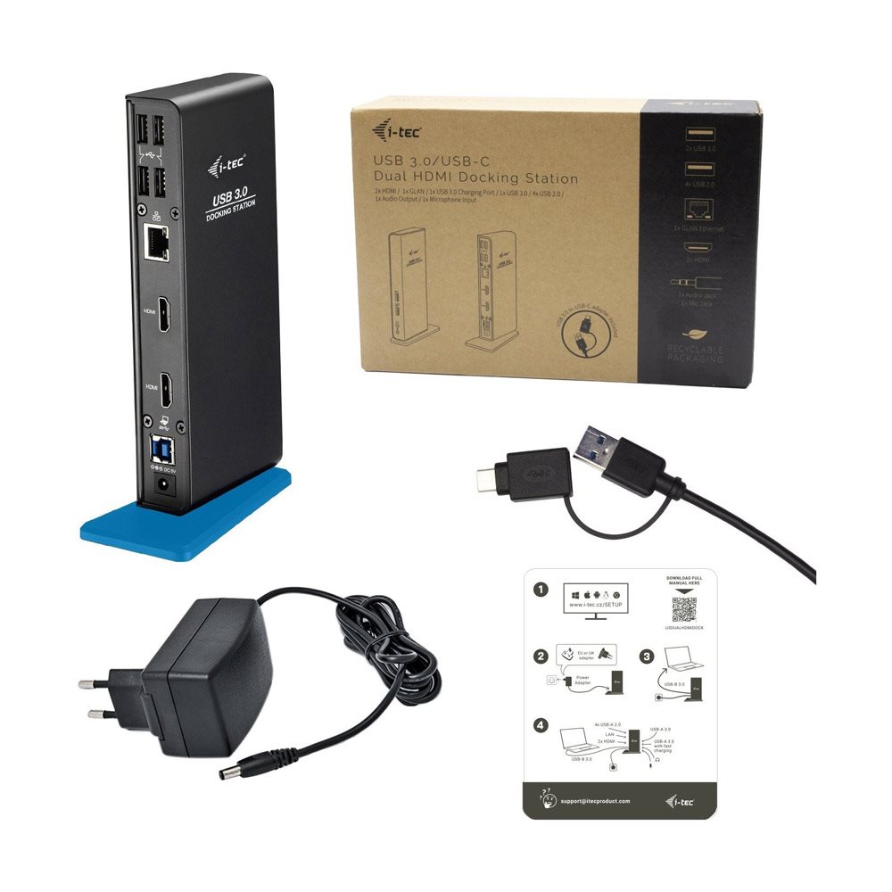 i-tec USB 3.0/USB-C Dual HDMI univerzális dokkolóállomás