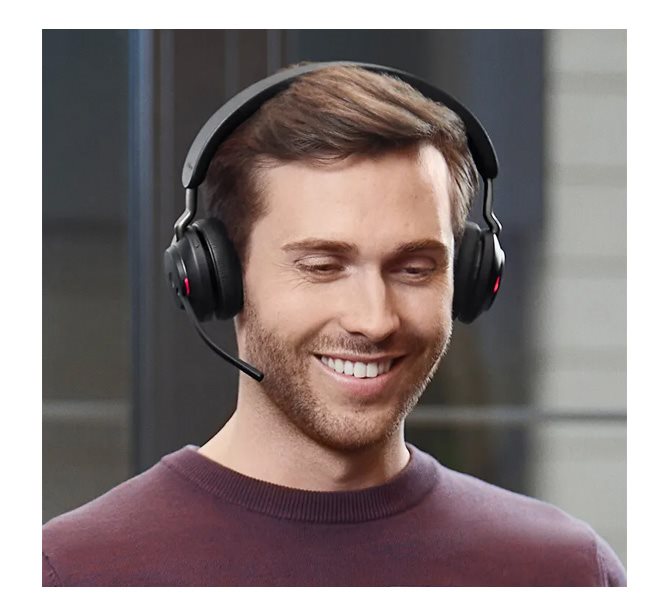  Jabra Evolve2 65 MS Stereo Black fejhallgató