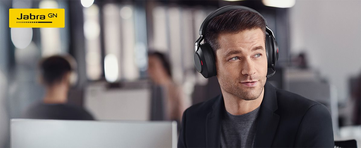 Professzionális vezeték nélküli fejhallgató Jabra Evolve2 85 MS Stereo Stand Black (USB-A)