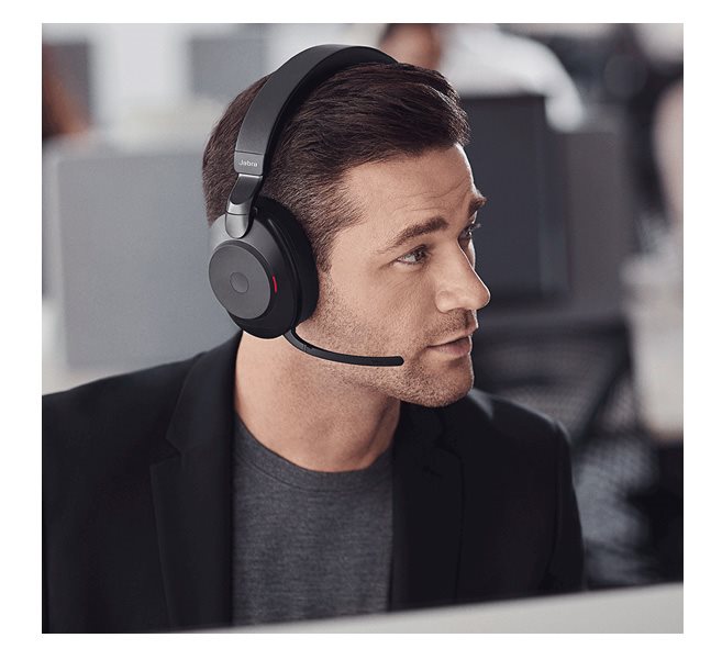 LED hívásjelzés Jabra Evolve2 85 MS Stereo Stand Black (USB-A)