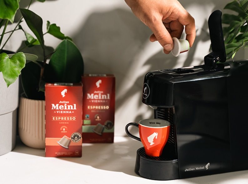 Julius Meinl Nespresso komposztálható kapszulák Espresso Decaffeinato