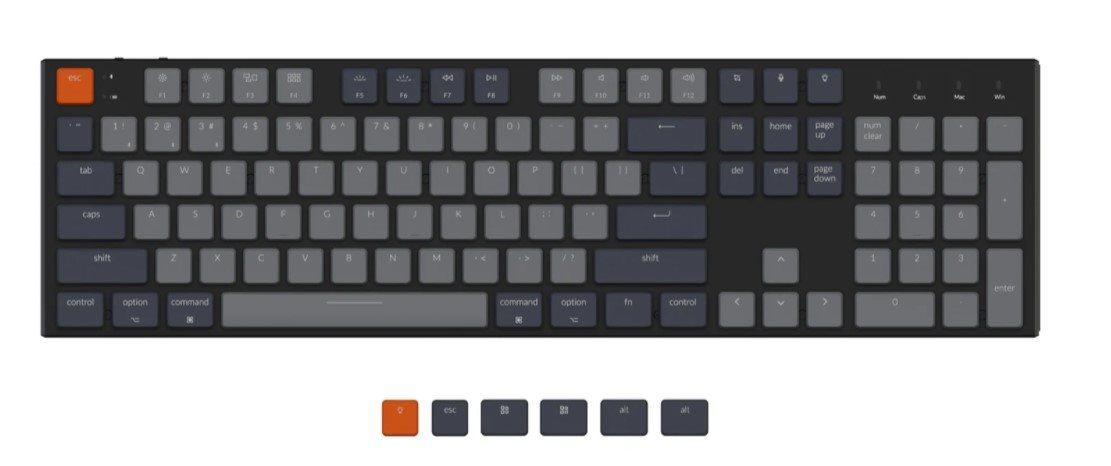 Keychron K5 Ultra-Slim gamer billentyűzet