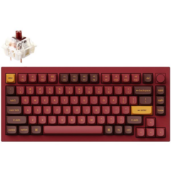 Keychron Q1 Swappable RGB Backlight Brown Switch Knob Version gaming billentyűzet