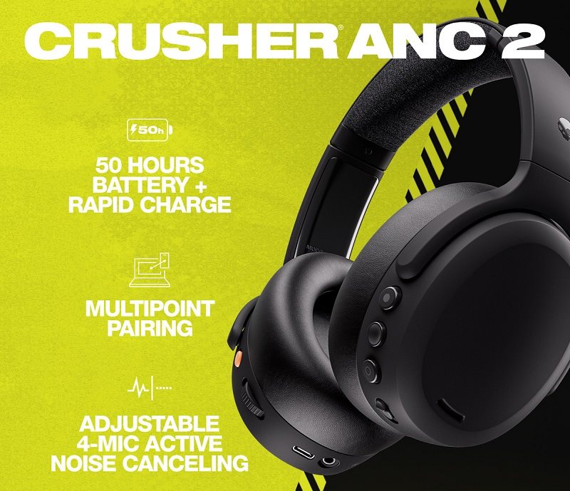 Skullcandy CRUSHER ANC 2 vezeték nélküli fejhallgató