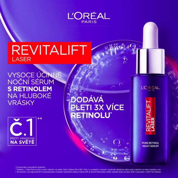 L'ORÉAL PARIS Revitalift Laser X3 Retinol Night Serum éjszakai szérum 30 ml