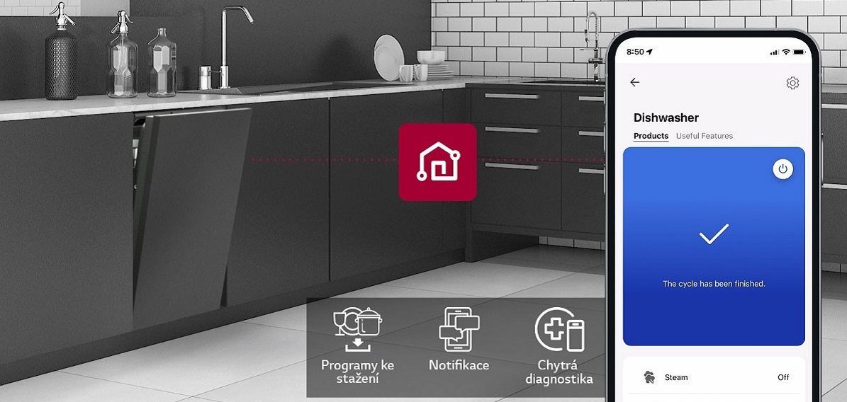 LG DB365TXS Gőzölős mosogatógép 