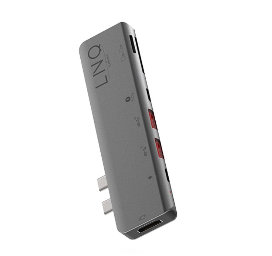 LINQ byELEMENTS 7in2 TB Pro portreplikátor 100 W-os Power Delivery tápellátással