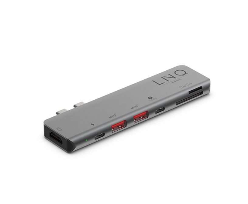 LINQ byELEMENTS 7in2 TB Pro portreplikátor 100 W-os Power Delivery tápellátással