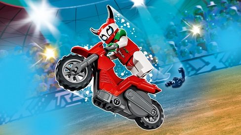 LEGO® City 60332 Vakmerő skorpió kaszkadőr motorkerékpár