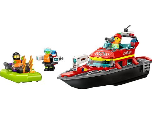 LEGO® City 60373 Tűzoltó mentőhajó és csónak