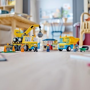 LEGO® City 60391 Építőipari teherautók és bontógolyós daru