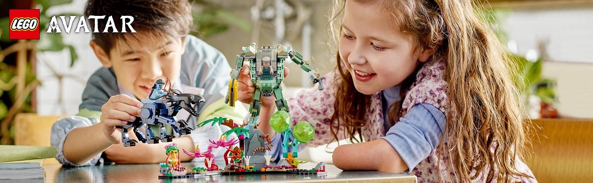 LEGO® Avatar 75571 Neytiri és Thanator az AMP Suit-os Quaritch ellen