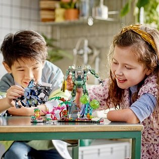 LEGO® Avatar 75571 Neytiri és Thanator az AMP Suit-os Quaritch ellen