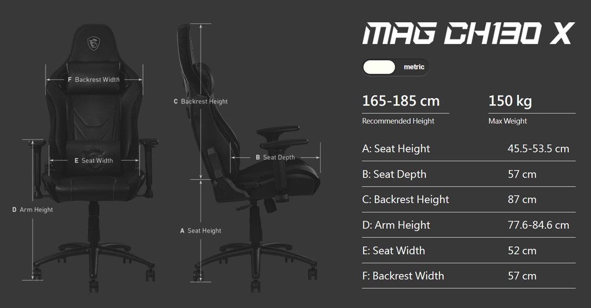 MSI MAG CH130X gamer szék