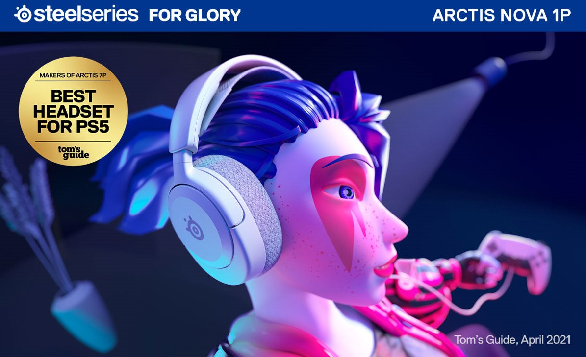 SteelSeries Arctis Nova 1P fehér vezetékes játék headset
