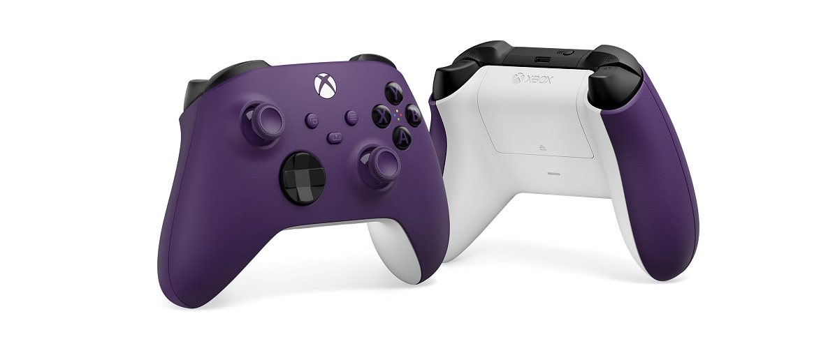 Xbox vezeték nélküli vezérlő Az Xbox Astral Purple vezeték nélküli Xbox-vezérlő például lekerekített, hogy könnyebb legyen kézben tartani.