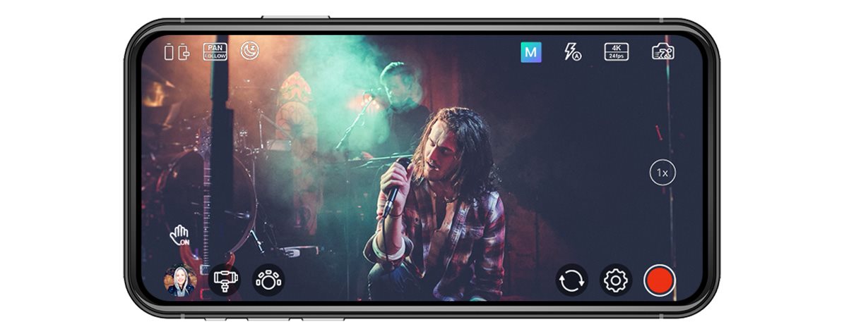 MOZA Genie mobilalkalmazás Moza Mini-MX stabilizátor