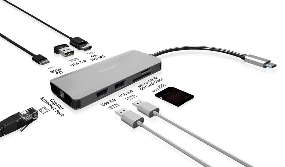 Kensington UH1400P USB-C 8 az 1-ben mobil dokkolóállomás K33820WW
